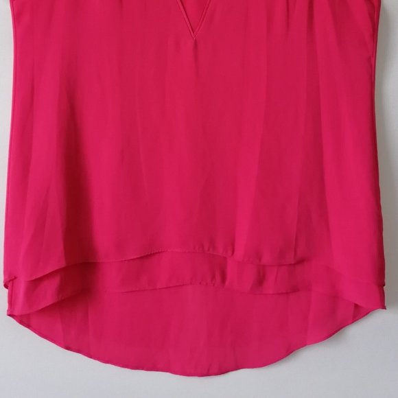 Peter Nygard Womens Pink V Neck Sleeveless Back Slit Blouse Top Plus Size 16W - Picture 3 of 7